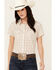 Image #2 - Wrangler Women's Plaid Print Short Sleeve Pearl Snap Western Shirt, , hi-res