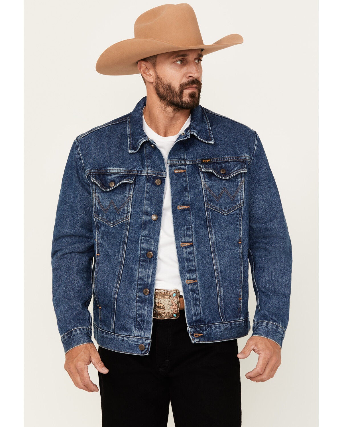 Wrangler Rugged Wear TRUCKER JACKET Gジャン Wrangler Rugged Wear Denim Jacket | Sheplers