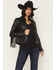 Image #1 - Idyllwind Women's Nance Studded Fringe Faux Leather Jacket, Black, hi-res