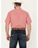 Image #4 - Ariat Men's Lain Fitted Short Sleeve Button Down Western Shirt, Red, hi-res