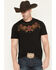 Image #1 - Affliction Men's Viva La Raza Rhinestone Short Sleeve Graphic T-Shirt, Black, hi-res
