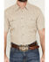 Image #3 - Gibson Trading Co Men's Timeless Medallion Print Short Sleeve Snap Western Shirt - Tall, Tan, hi-res