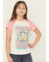 Image #1 - Rock & Roll Denim Girls' Western Rodeo Short Sleeve Graphic Tee, Natural, hi-res