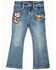 Image #1 - Shyanne Toddler Girls' Cass Patchwork Mid Rise Bootcut Stretch Denim Jeans, Medium Wash, hi-res