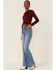 Image #4 - Moa Moa Women's Cinched Top, Burgundy, hi-res