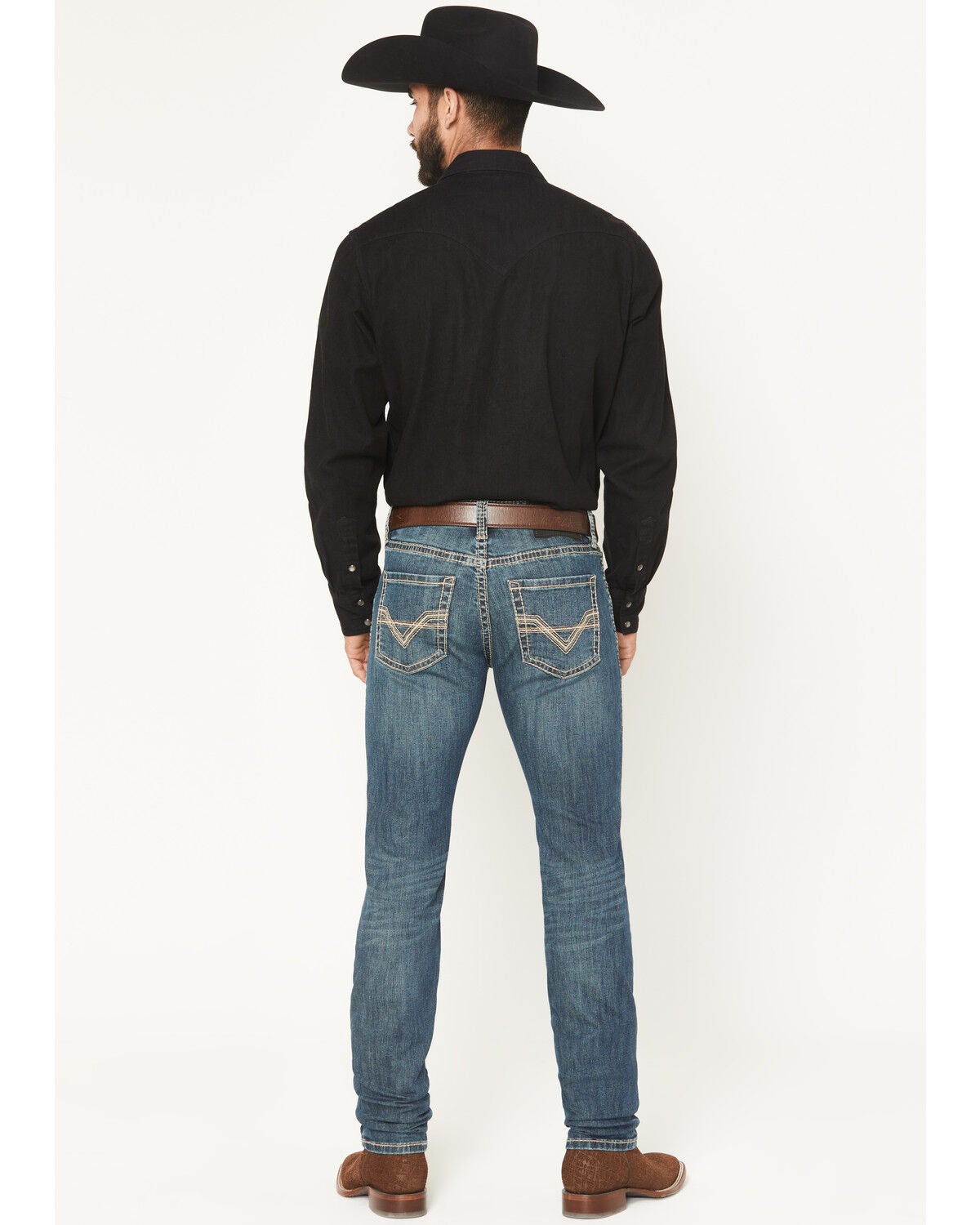 Image #3 - Rock & Roll Denim Men's Rifle Medium Vintage Wash Skinny Reflex Stretch Denim Jeans, Medium Wash, hi-res