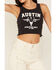 Image #3 - Blended Women's Austin Lace-Up Graphic Tank, Black, hi-res