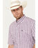 Image #2 - George Strait by Wrangler Men's Plaid Print Short Sleeve Button Down Western Shirt, , hi-res