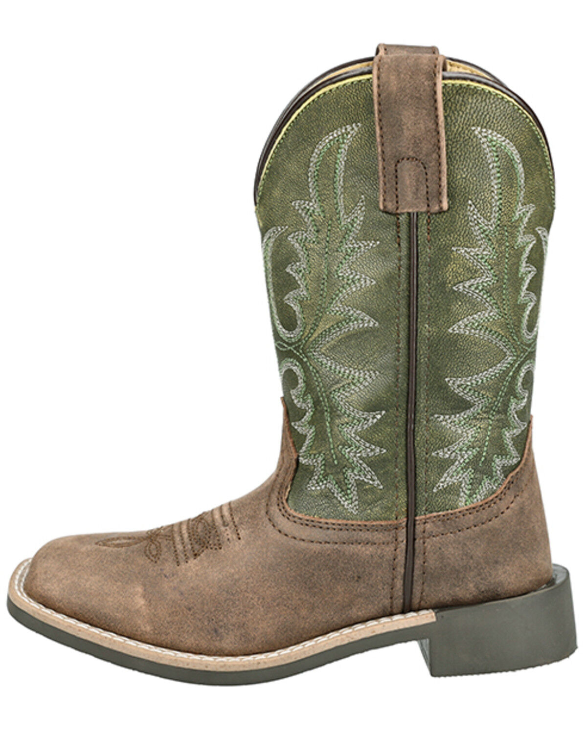 Image #3 - Smoky Mountain Little Boys' Harrison Performance Western Boots - Broad Square Toe, Brown, hi-res