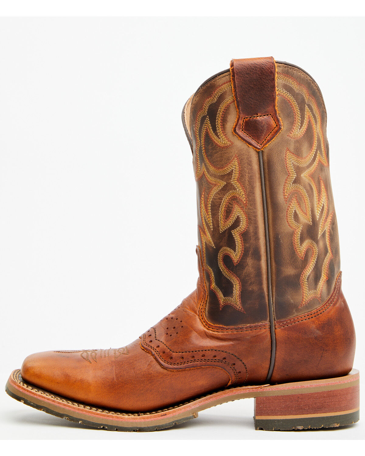 Image #3 - Double H Men's Boot Barn Exclusive 11" Domestic I.C.E™ Saddle Vamp Performance Western Boots - Broad Square Toe, Brown, hi-res