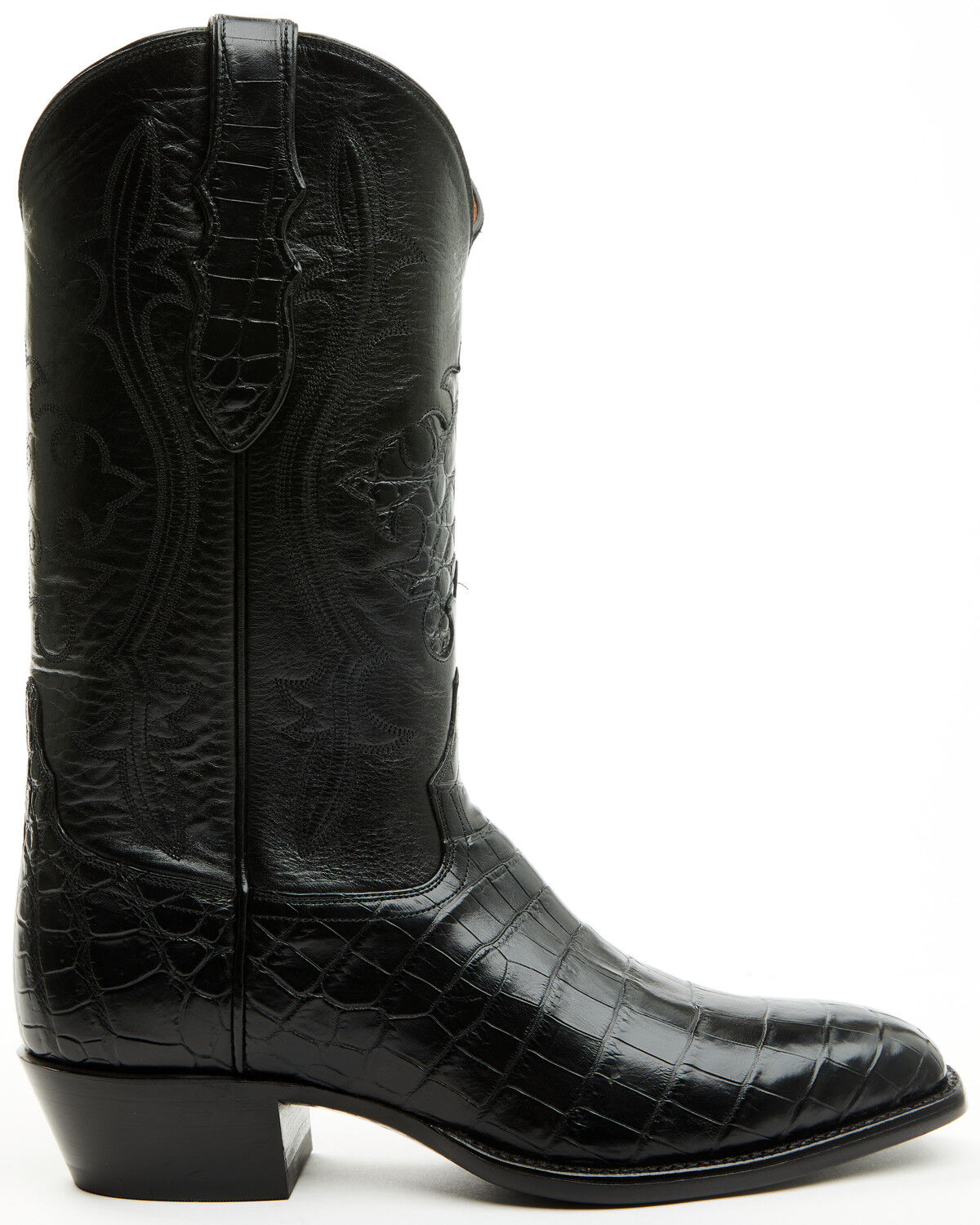 Image #2 - Tony Lama Men's Nile Lightwood Exotic Caiman Western Boots - Square Toe, Black, hi-res