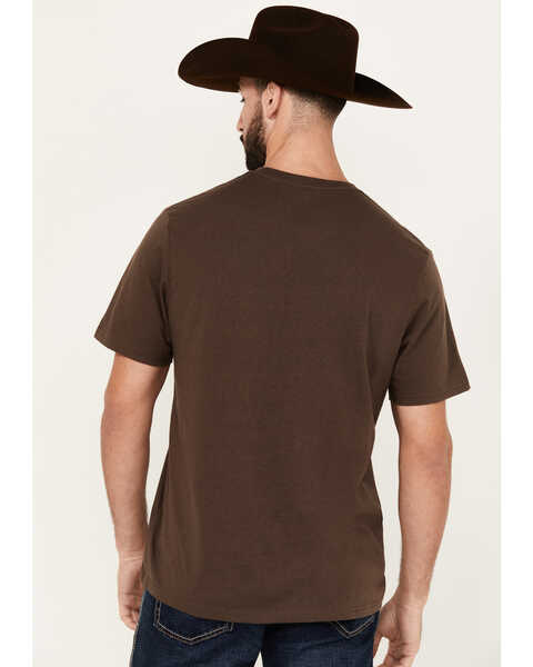 Image #4 - Wrangler Men's Boot Barn Exclusive Cowboy Scenic Logo Short Sleeve Graphic Print , Chocolate, hi-res