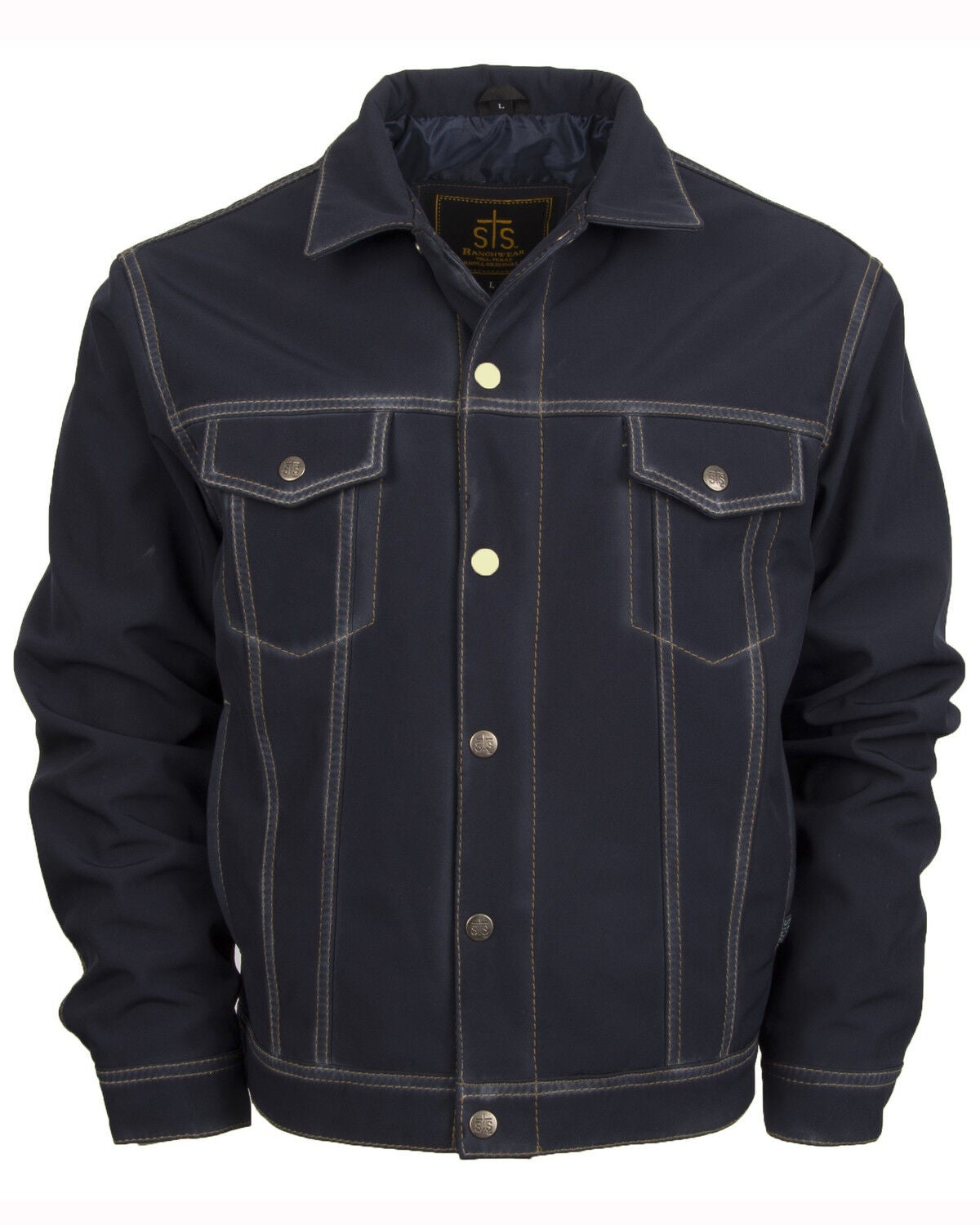 STS Ranchwear Men's Brumby Denim Cut Jacket, Navy, hi-res