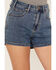 Rock & Roll Denim Women's Medium Wash High Rise Red Star Denim Shorts, Medium Wash, hi-res