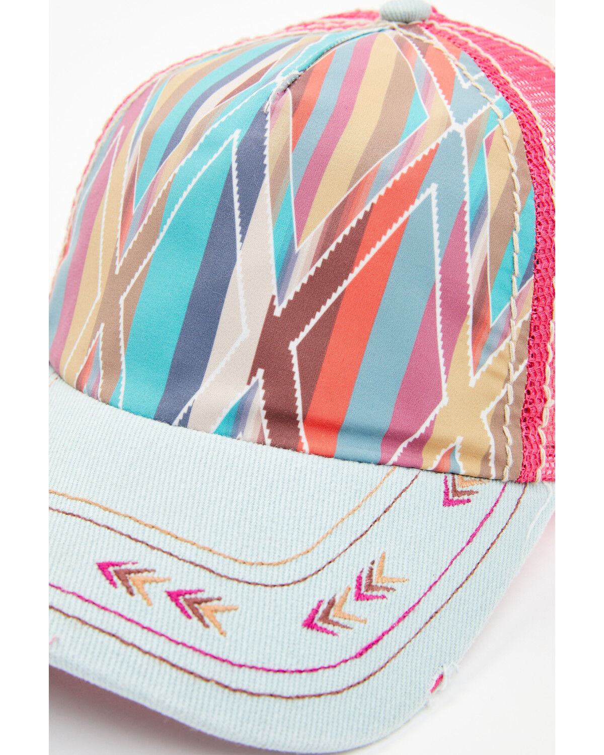 Image #2 - Catchfly Women's Diamond Patch Ball Cap, Multi, hi-res