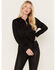 Image #1 - Idyllwind Women's Jellico Satin Tie-Front Western Shirt, Black, hi-res