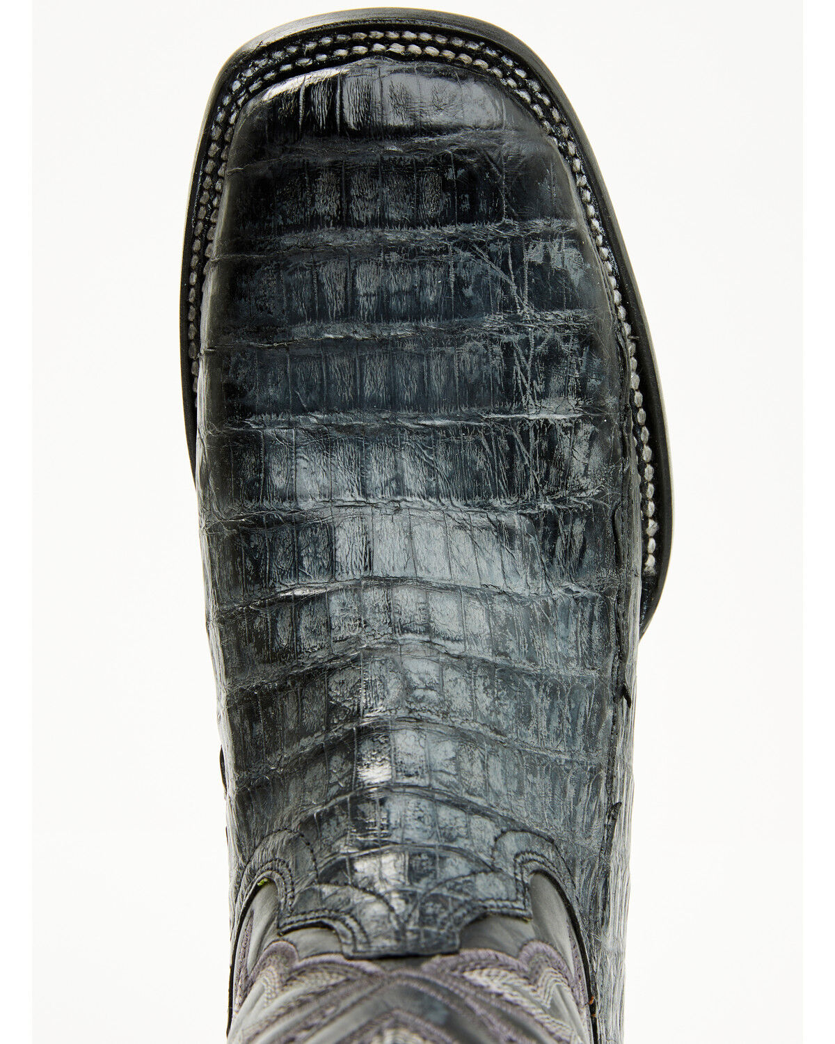Image #6 - Corral Men's Exotic Caiman Western Boots - Broad Square Toe, Black, hi-res