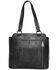Montana West Women's Black & White Leather Hand Tooled Hair-on Concealed Carry Tote, Black, hi-res