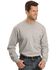 Carhartt Men's Loose Fit Heavyweight Long Sleeve Logo Pocket Work T-Shirt, Hthr Grey, hi-res