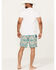 Image #3 - ROCK & ROLL DENIM MEN'S TAN/TURQ SOUTHWESTERN PRINT STRETCH BOARD SHORTS, Multi, hi-res