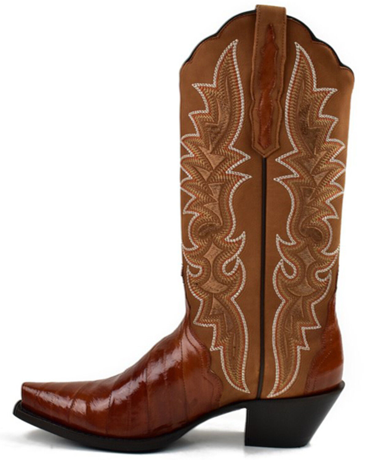 Image #3 - Dan Post Women's Eel Peanut Exotic Western Boot - Snip Toe, Brown, hi-res