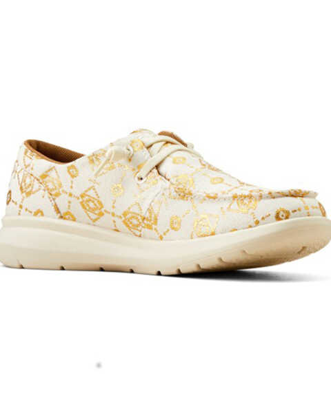 Image #1 - Ariat Women's Hilo Casual Shoes - Moc Toe , White, hi-res