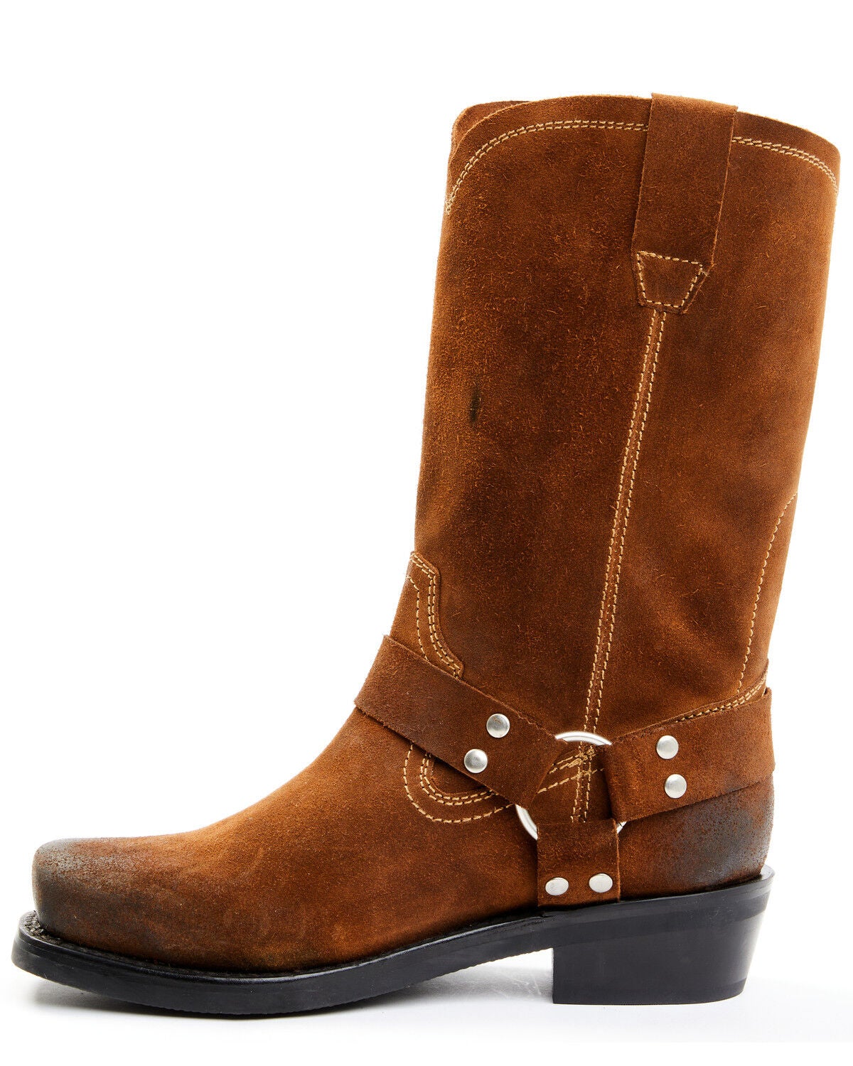 Roughout Moto Boots - Square Toe 
