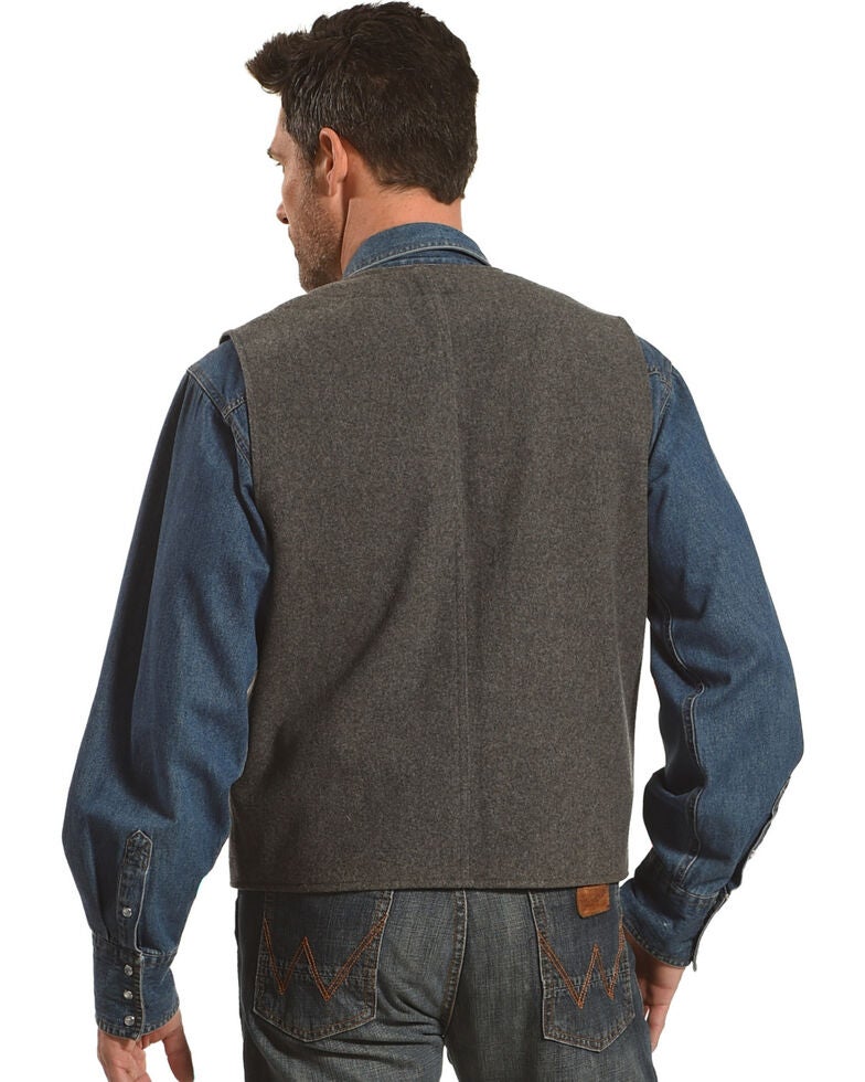 Wyoming Traders Men's Grey Wyoming Wool Vest Sheplers