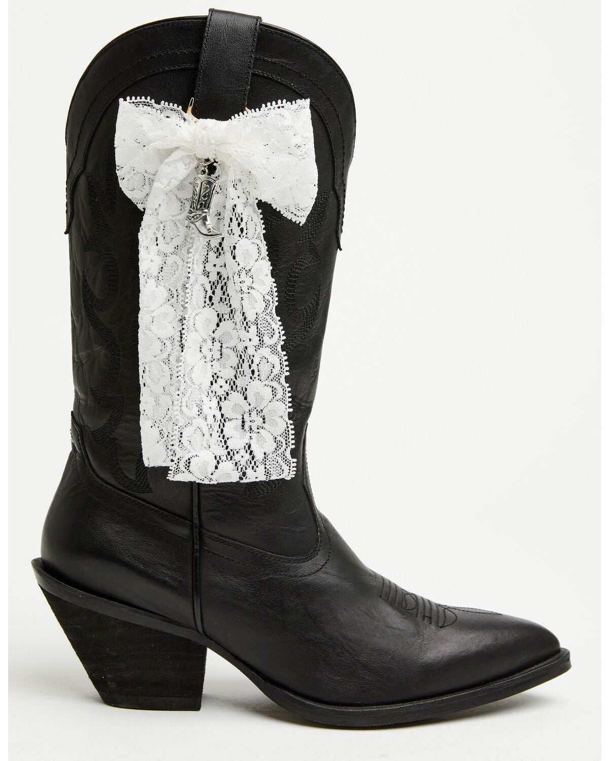 Image #1 - Shyanne Women's Charm & Lace Boot Bow, Ivory, hi-res