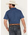 Image #4 - Cody James Men's El Paso Geo Print Short Sleeve Snap Western Shirt, Navy, hi-res