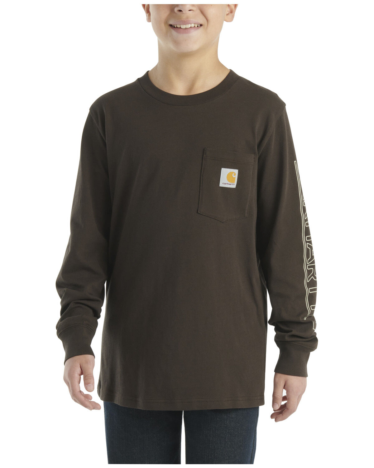 Image #2 - Carhartt Boys' Mustang Logo Print Long Sleeve Graphic Shirt, Black, hi-res