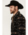 Image #2 - Powder River Outfitters Men's Southwestern Print Berber Zip Jacket, Black, hi-res