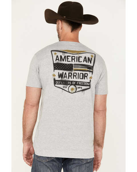 Image #4 - Howitzer Men's American Warrior Graphic Short Sleeve T-Shirt, Heather Grey, hi-res