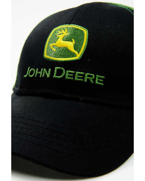 John Deere Kid's Embroidered Mesh Back Cap, Black, hi-res