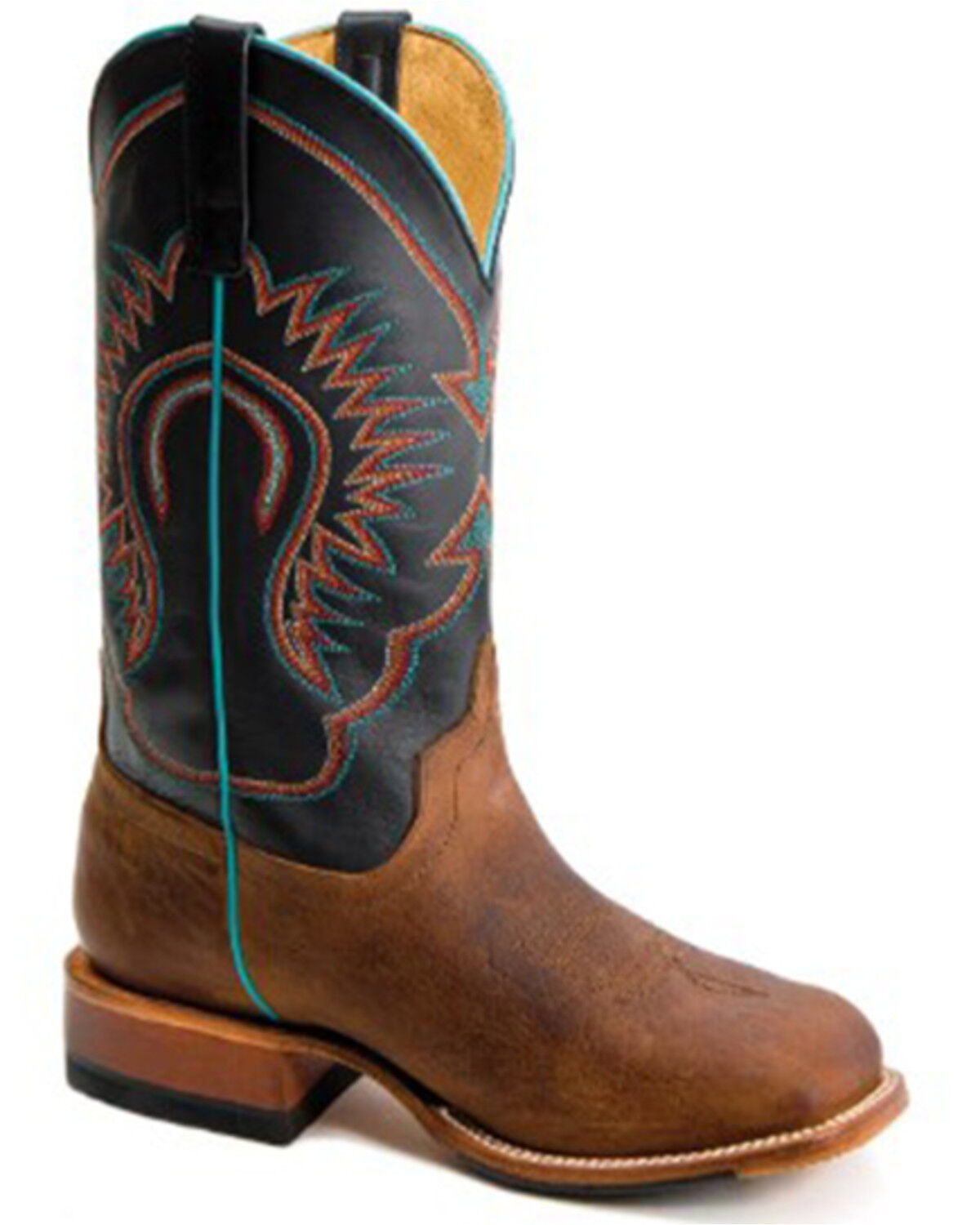 Image #1 - HorsePower Boys' Black Ranch Western Boots - Broad Square Toe, Tan, hi-res