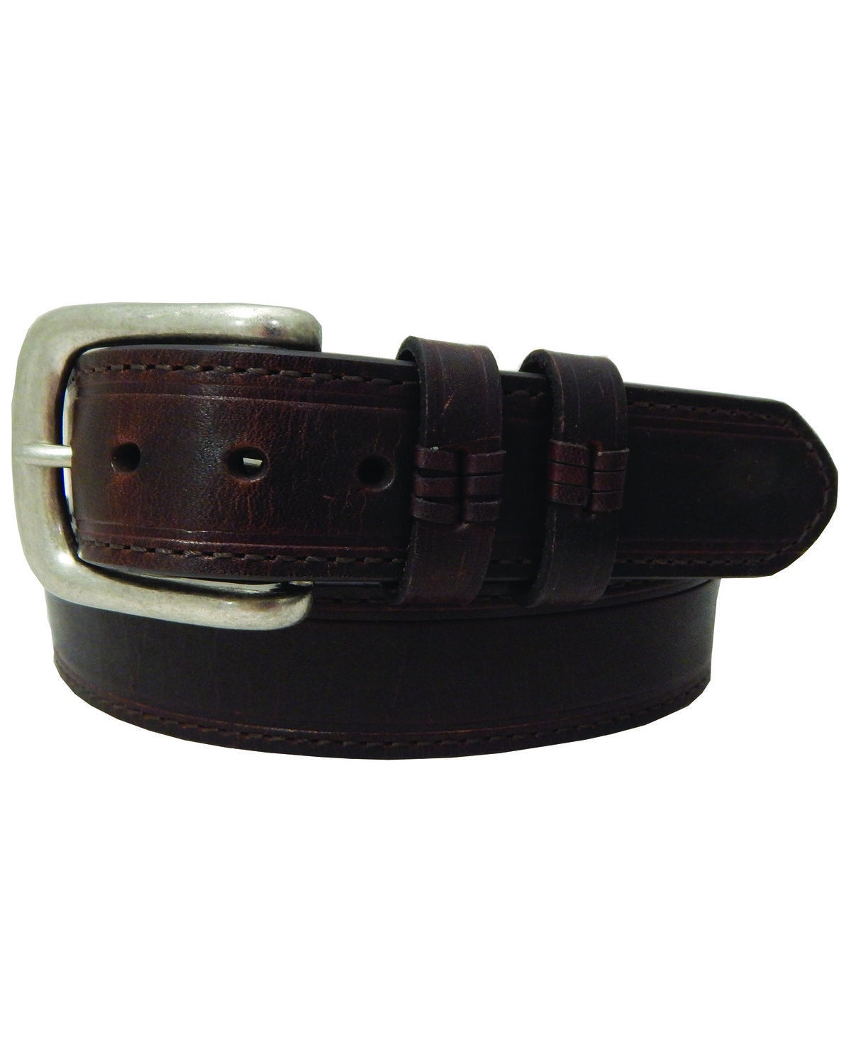 Danbury Men's Oil Tanned Double Keeper Belt - Big & Tall, Tan, hi-res