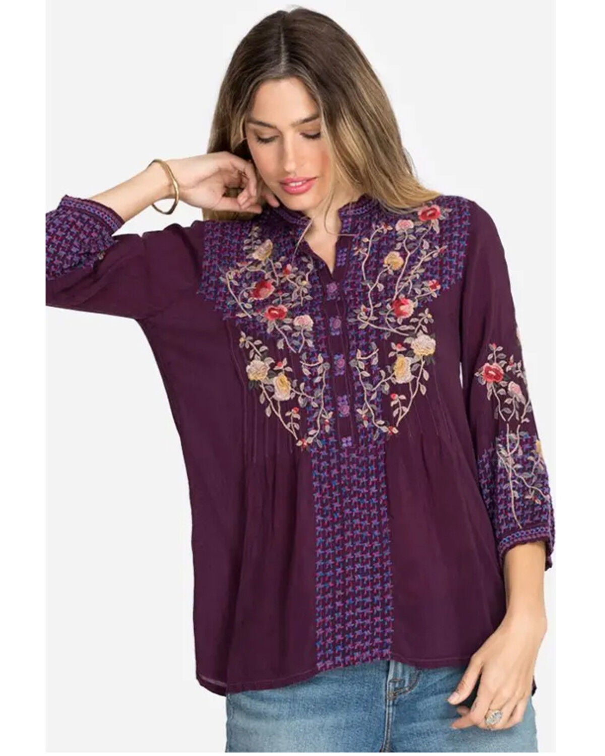 Image #1 - Johnny Was Women's Floral Event Blouse, , hi-res
