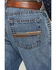 Image #4 - Ariat Men's M4 Rogers Medium Wash Relaxed Bootcut Denim Jeans - Big, Medium Wash, hi-res
