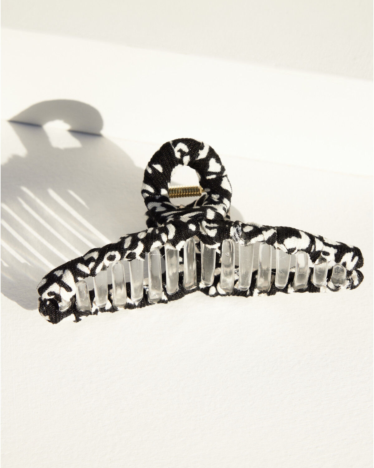 Image #4 - Shyanne Women's Animal Print Fabric Claw Clip Set - 2 Piece, Black, hi-res