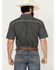 Image #4 - Cowboy Hardware Men's Geo Floral Print Short Sleeve Button-Down Western Shirt , Black, hi-res