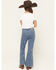 Image #3 - Wild Daisy Girls' Horseshoe Embroidered Mid Rise Flare Stretch Denim Jeans, Multi, hi-res