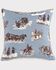 Image #1 - HiEnd Accents Settler Teddy-Backed Pillow, Blue, hi-res