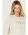 Image #2 - Kimes Ranch Women's Embroidered Crewneck, Grey, hi-res