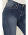 Shyanne Women's Dark Wash Mid Embroidered Scoop Pocket Flare Jeans, Dark Medium Wash, hi-res