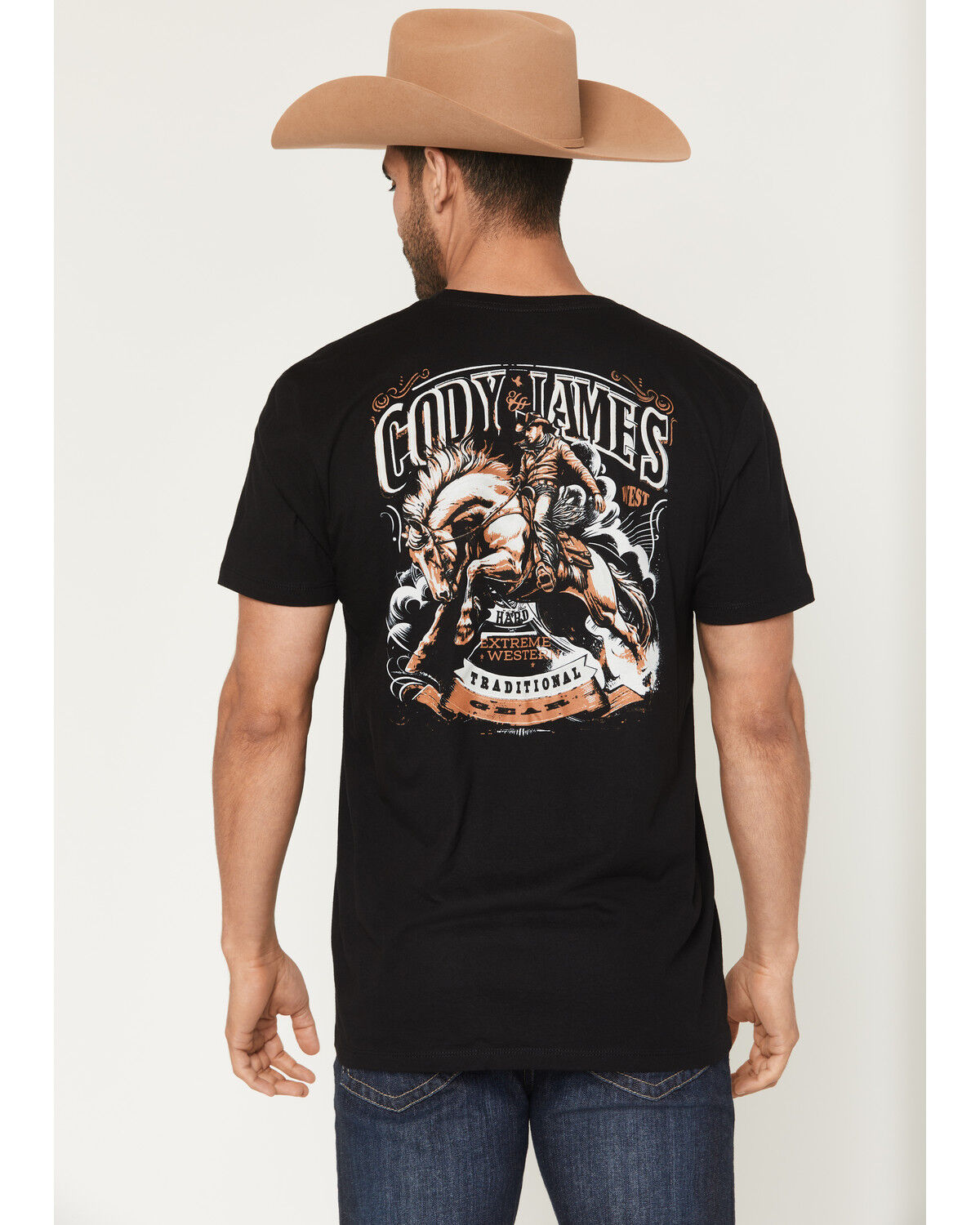 Image #1 - Cody James Men's Extreme Western Short Sleeve Graphic T-Shirt, Black, hi-res