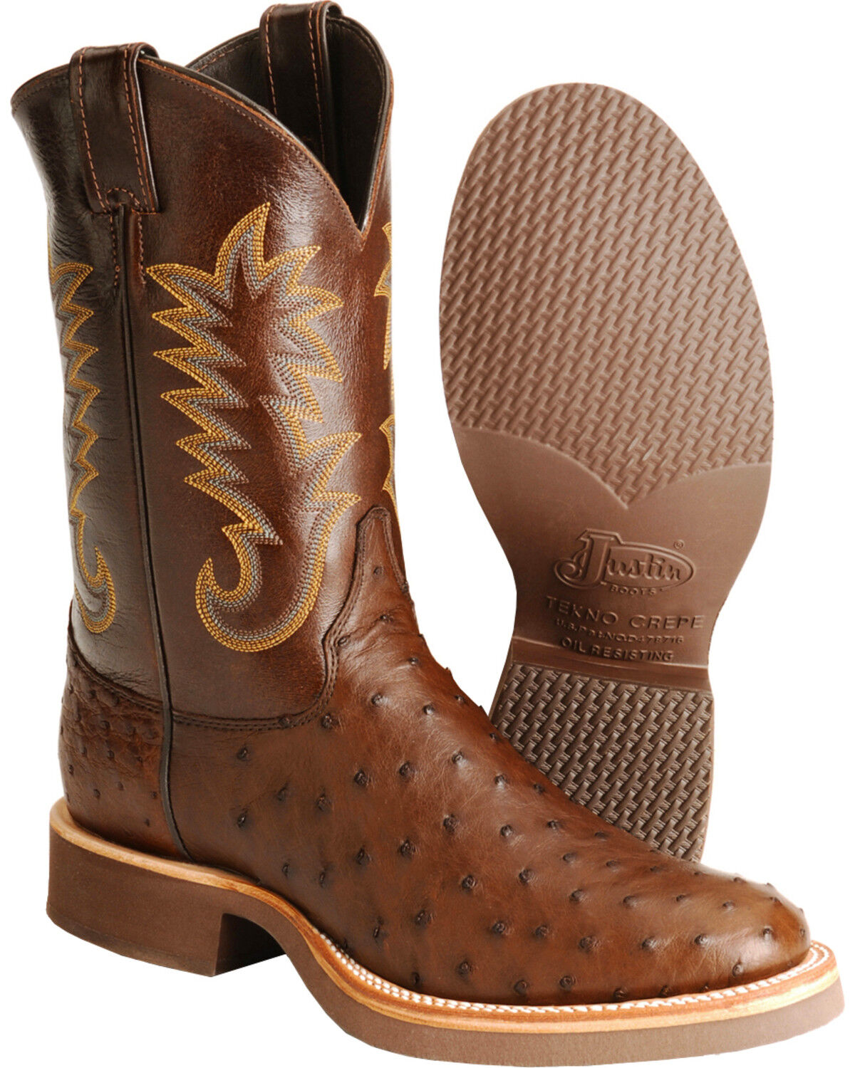 justin crepe sole square toe