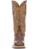 Image #4 - Lucchese Women's Chocolate & Peanut Ruth Cowhide Leather Western Boot - Square Toe , Chocolate, hi-res