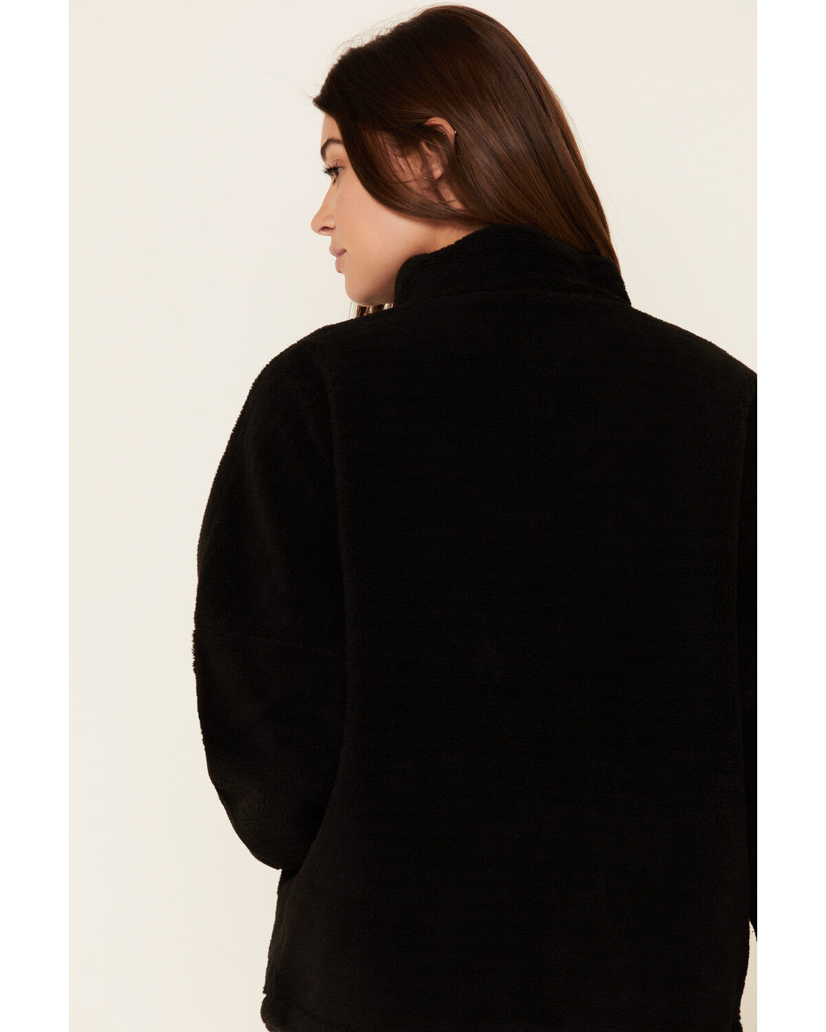 Image #5 - Very J Women's Sherpa Lined Corduroy Zip-Front Jacket, Black, hi-res