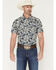 Image #1 - Gibson Trading Co Men's Floral Fever Short Sleeve Snap Western Shirt, Ivory, hi-res