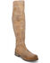 Image #1 - Bed Stu Women's Manchester Wide Calf Tall Boots - Round Toe, Tan, hi-res